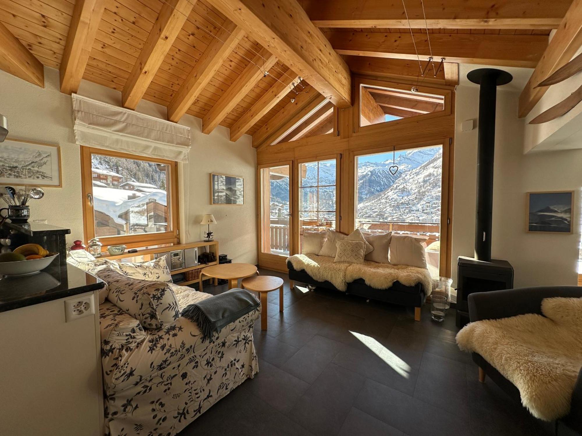 Modern Self-Catering Apartment With Matterhorn Views Zermatt Exterior foto